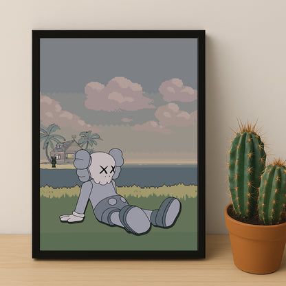 Cadre photo Kaws - Savane