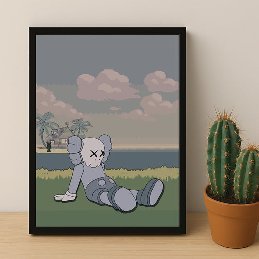 Cadre photo Kaws - Savane