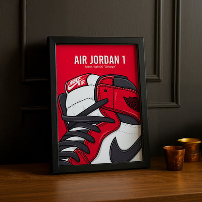 Cadre photo Air Jordan 1 High OG Chicago