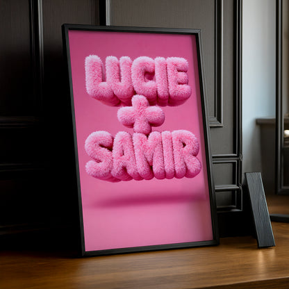 Cadre Photo Personnalisé Prénoms – Saint-Valentin cadeau romantique