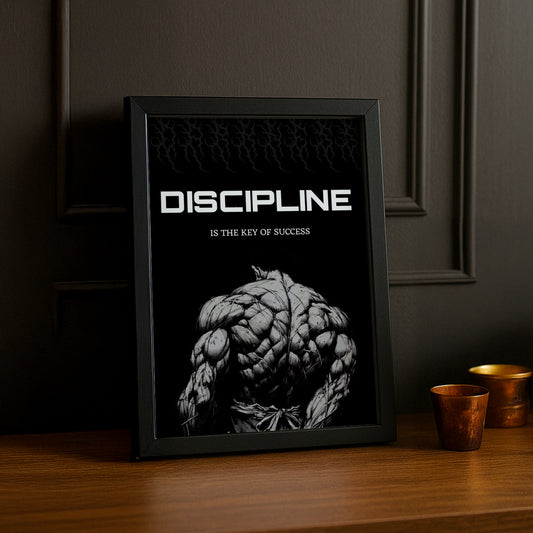 Cadre Photo Musculation - Discipline is the key of the success