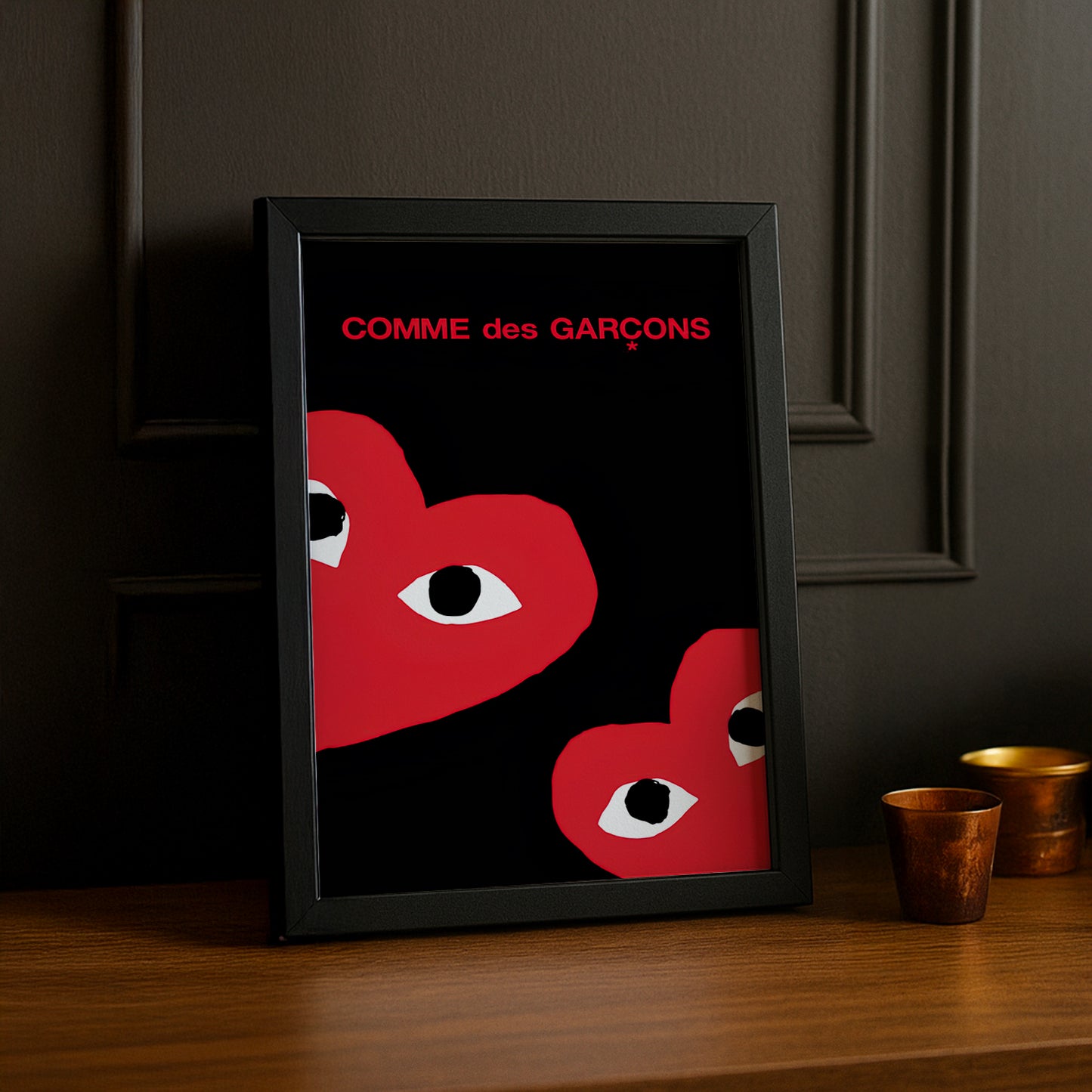 Cadre photo Comme Des Garçons deux coeurs