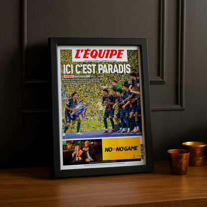 Cadre photo L'Equipe Ici c'est Paradis Paris Saint-Germain