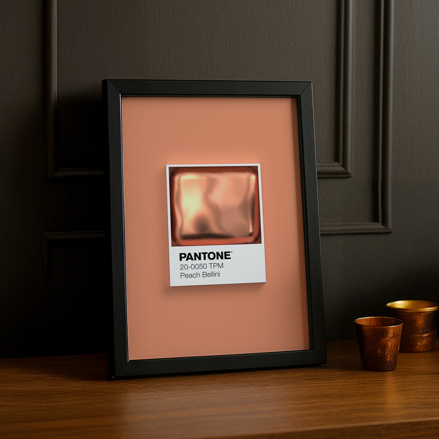 Cadre Photo Pantone Étiquette - Peach Bellini