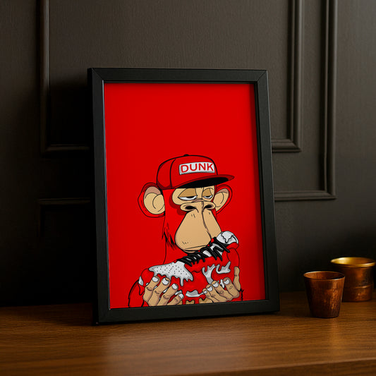 Cadre photo Bayc Nike Dunk SB Rouge