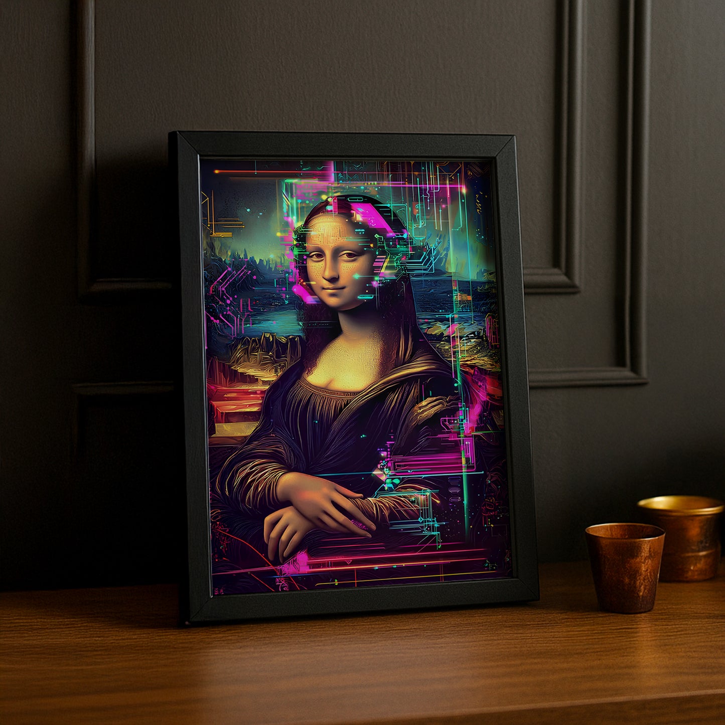 Cadre photo Mona Lisa La Joconde matrix