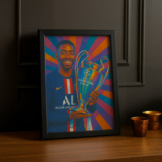 Cadre photo Ousmane Dembélé Ligue des champions