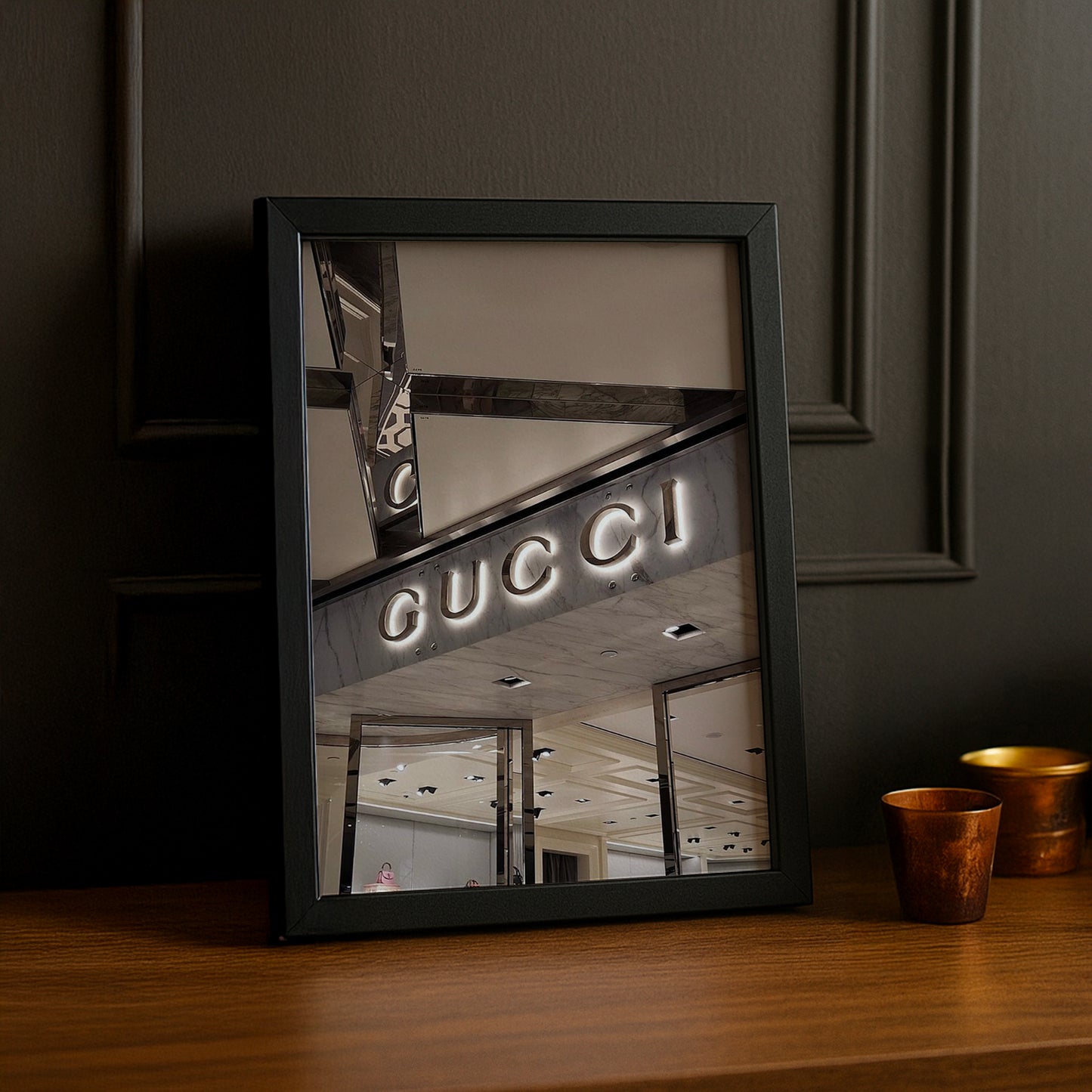 Cadre Photo Gucci - Devanture Argentée