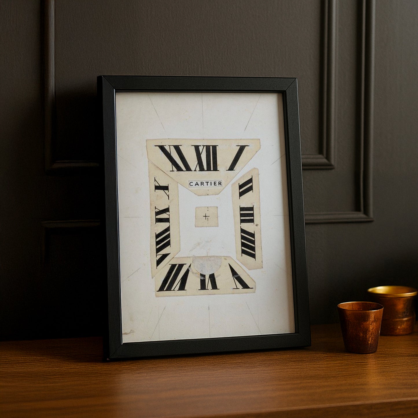 Cadre photo Cartier - Horloge en Papier
