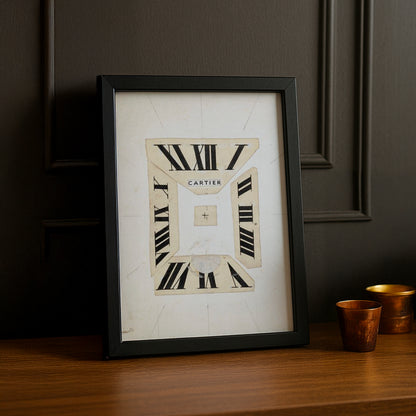 Cadre photo Cartier - Horloge en Papier