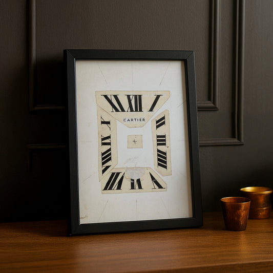 Cadre photo Cartier - Horloge en Papier