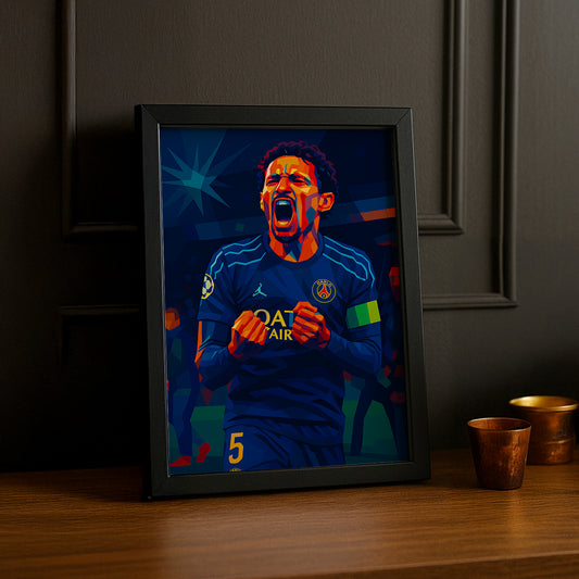 Cadre photo Paris Saint-Germain Marquinhos illustration