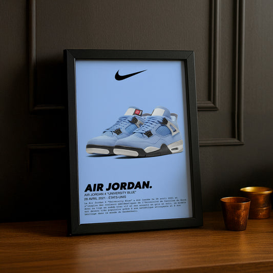 Air Jordan 4 Retro University Blue Fotorahmen 