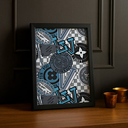 Cadre photo Louis Vuitton - Logo Bleu