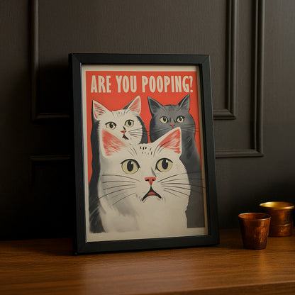 Cadre Photo Chat - Triple Chat Humour