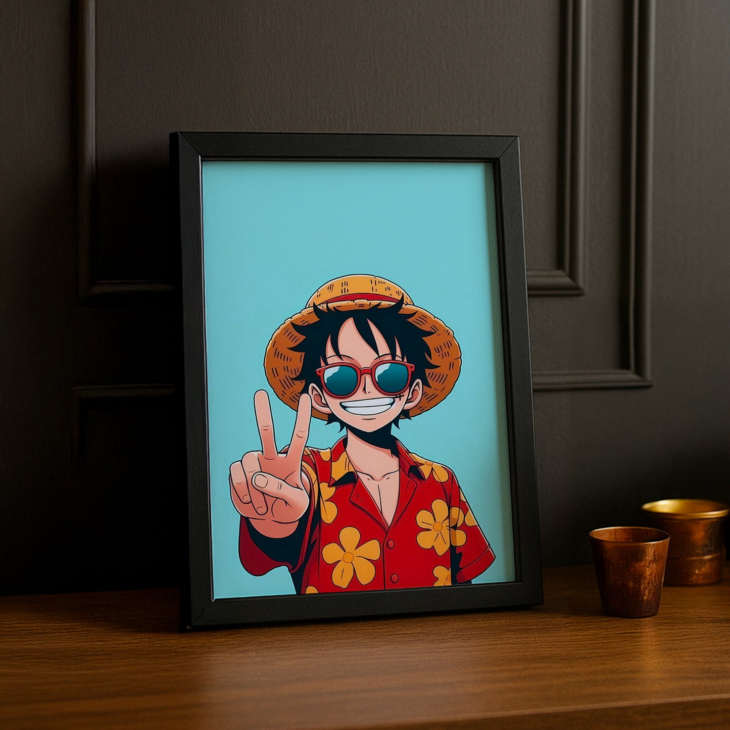 Cadre photo Luffy One Piece lunettes