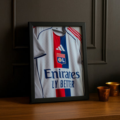 Poster Maillot Football - Olympique Lyonnais Retro