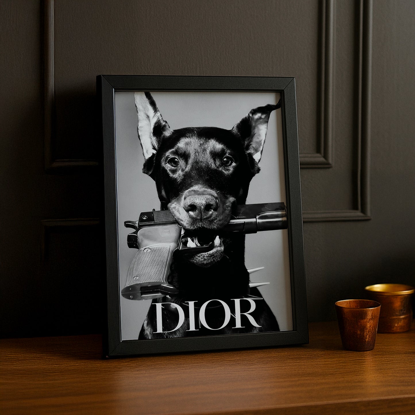 Cadre photo Chien Dior