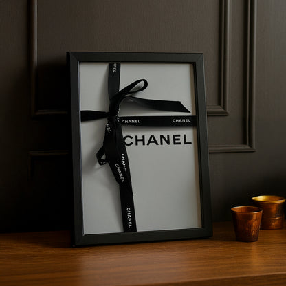 Poster Photo Chanel - Ruban Gris & Noir