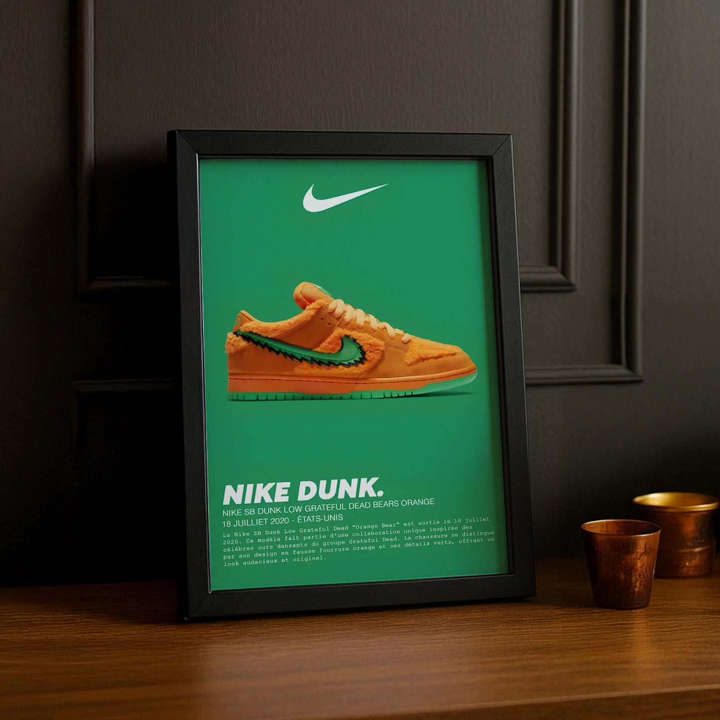 Cadre photo Nike SB Dunk Low Grateful Dead Bears Orange