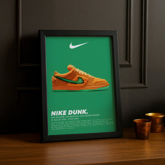 Nike SB Dunk Low Grateful Dead Bears Orange Fotorahmen 