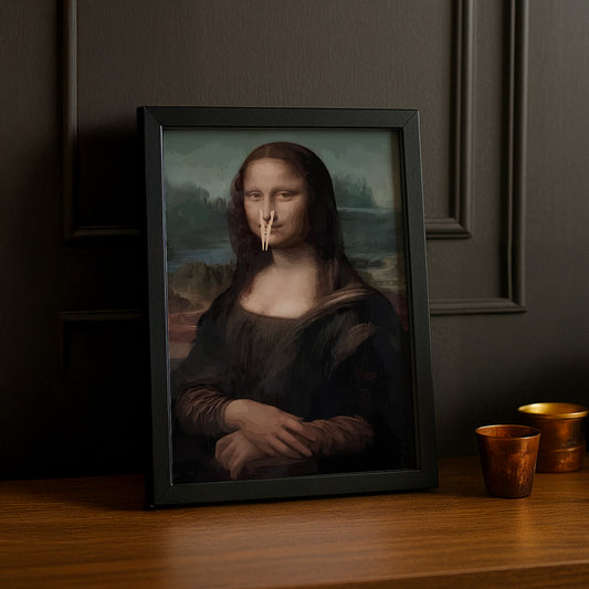 Cadre photo Mona Lisa La Joconde pince à linge