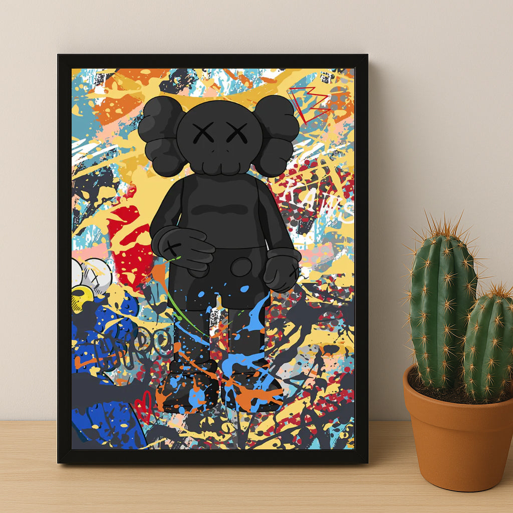 Cadre photo Kaws - Graffiti