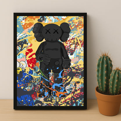 Cadre photo Kaws - Graffiti