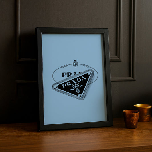 Cadre Photo Prada - Badge Bleu Ciel