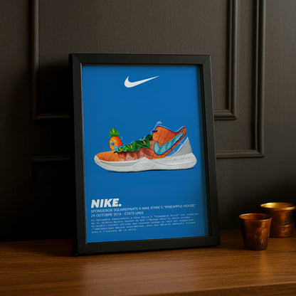 Spongebob x Nike Kyrie 5 Pineapple House Bilderrahmen 
