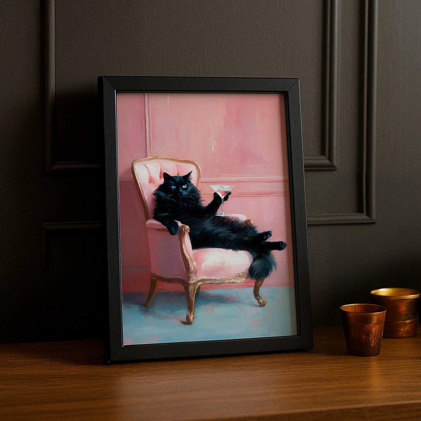 Cadre Photo Chat - Sofa Rose