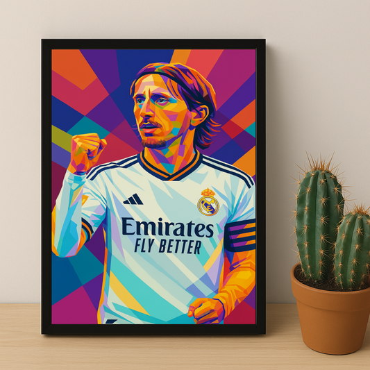 Cadre Photo Modric Real Madrid – Affiche HD Encadrée Papier Premium