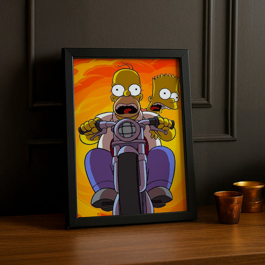 Cadre Photo Les Simpsons - Homer x Bart Simpson