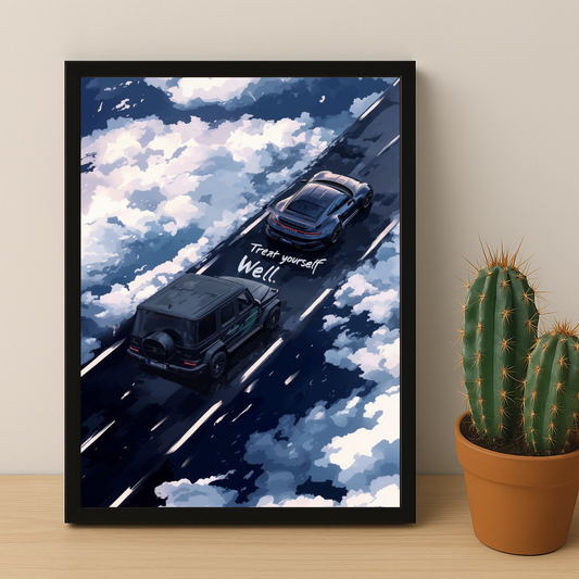 Mercedes x Porsche - Poster