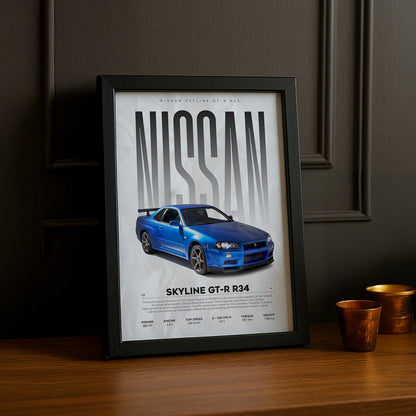 Cadre photo Nissan Skyline GT-R R34