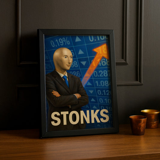 Cadre photo Motivation - Stonks meme