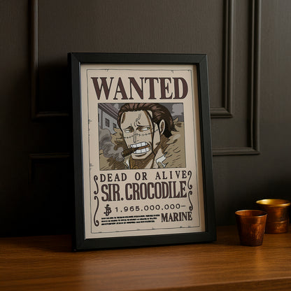 Cadre photo One Piece - Wanted Sir Crocodile