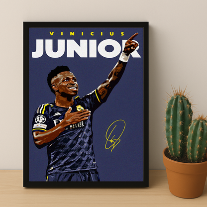Cadre Photo Vinicius Jr Real Madrid – Affiche HD Encadrée Papier Premium