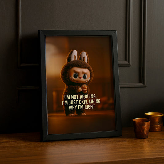 Poster Labubu - I'm not arguing, i'm just explaining why i'm right