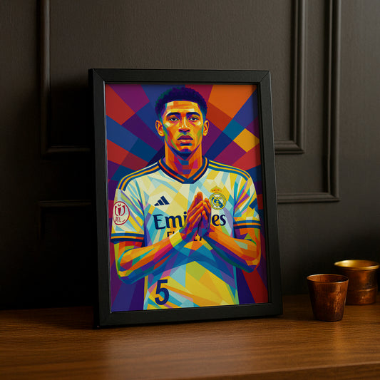 Cadre Photo Jude Bellingham Real Madrid – Affiche HD Encadrée Papier Premium