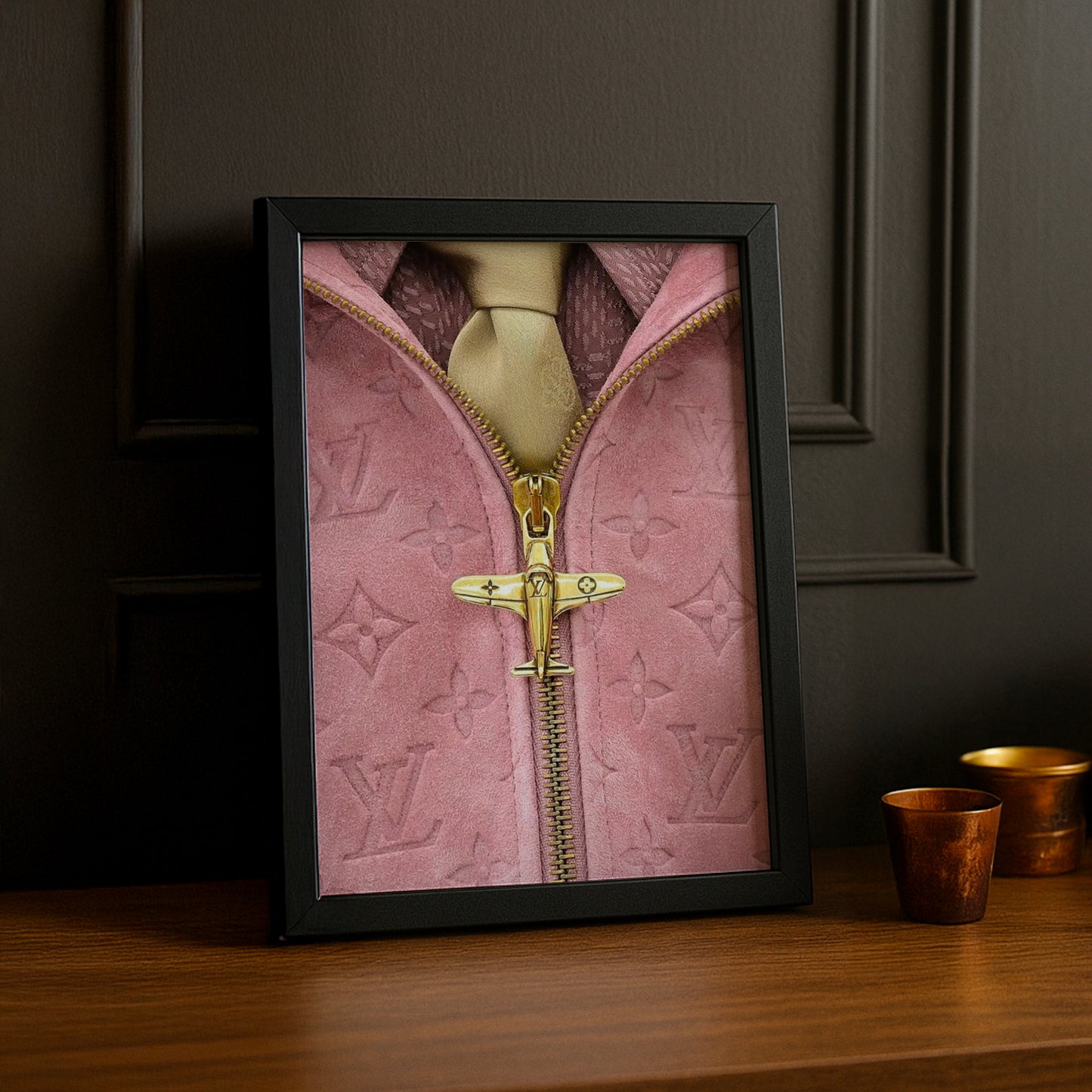 Cadre photo Louis Vuitton rose