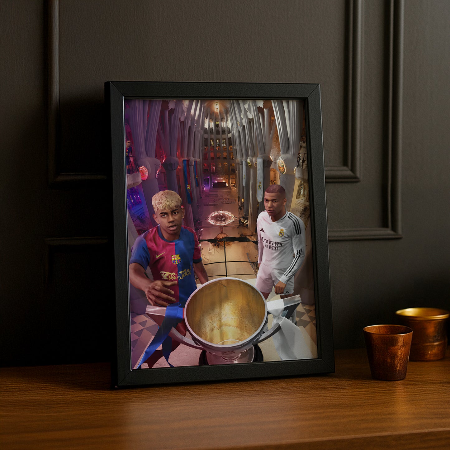 Cadre Photo Real Madrid Clasico – Affiche HD Encadrée Papier Premium