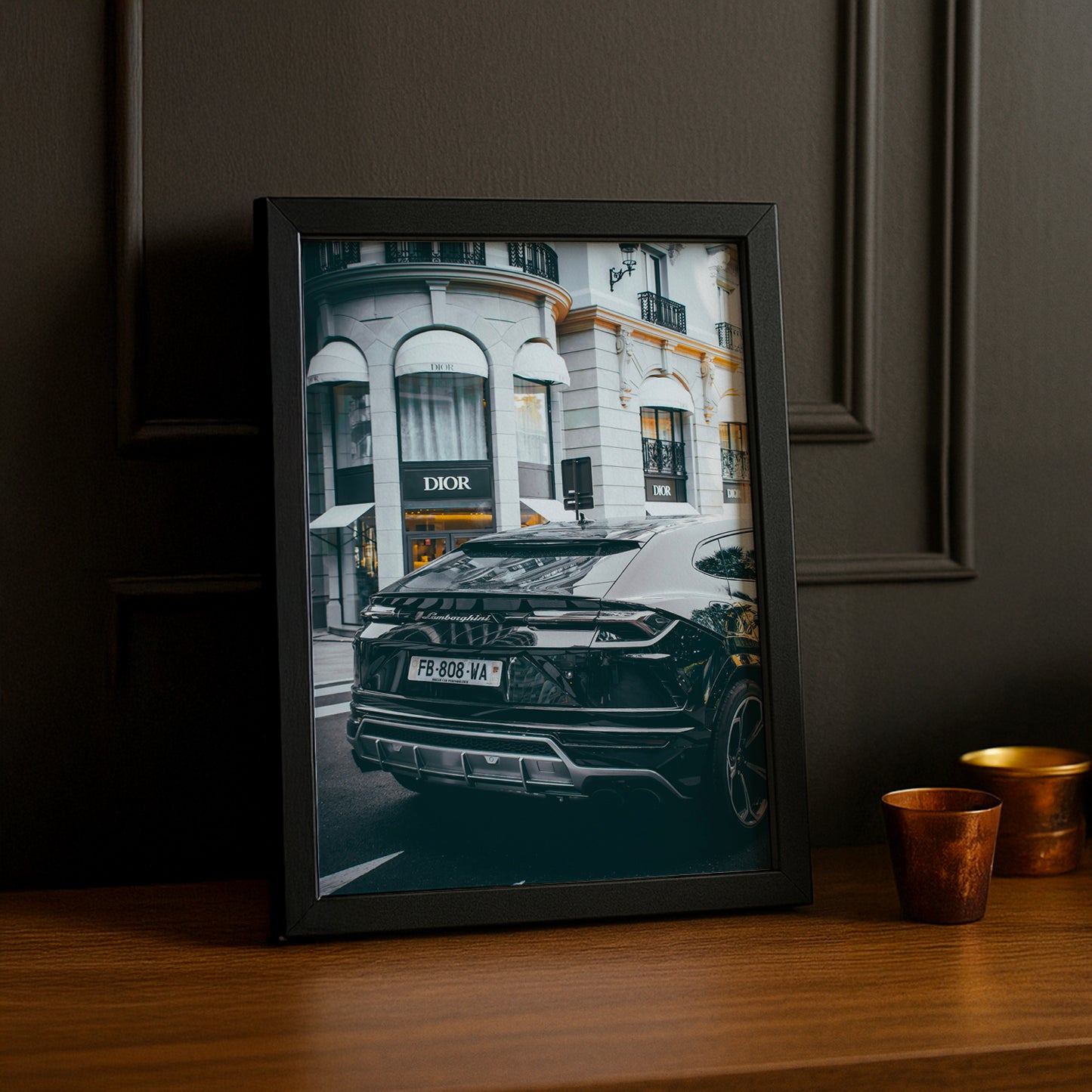 Poster Dior x Lamborghini Urus encadré