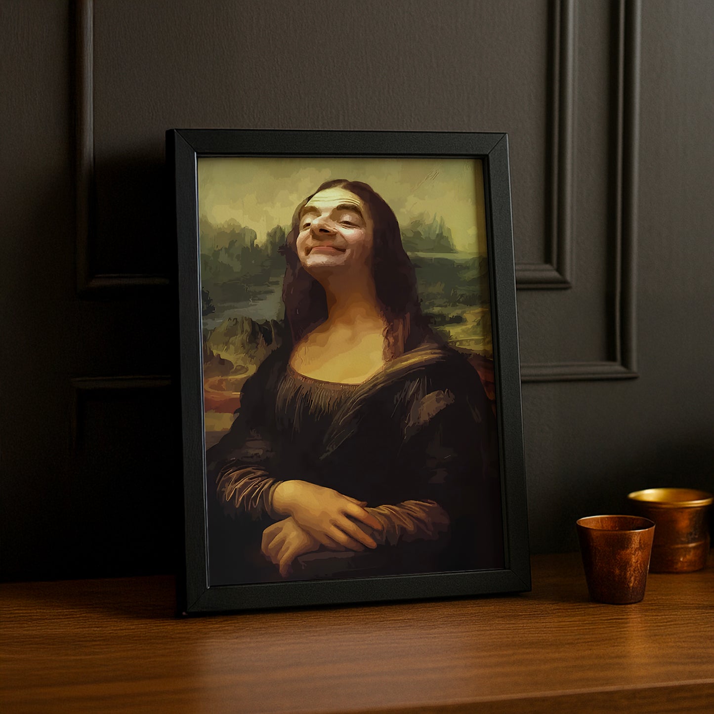 Cadre photo Mona Lisa La Joconde x Mr Bean