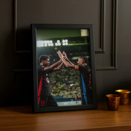 Cadre photo de Lamine Yamal x Raphinha