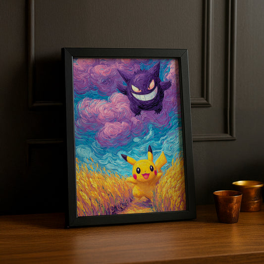 Cadre Photo Pokémon - Gengar x Pikachu