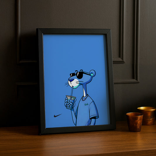 Cadre photo Panthère bleu x Nike