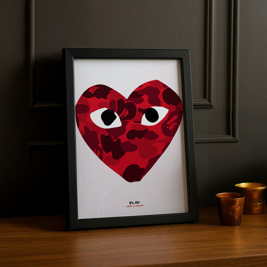 Cadre photo Comme Des Garçons coeur rouge