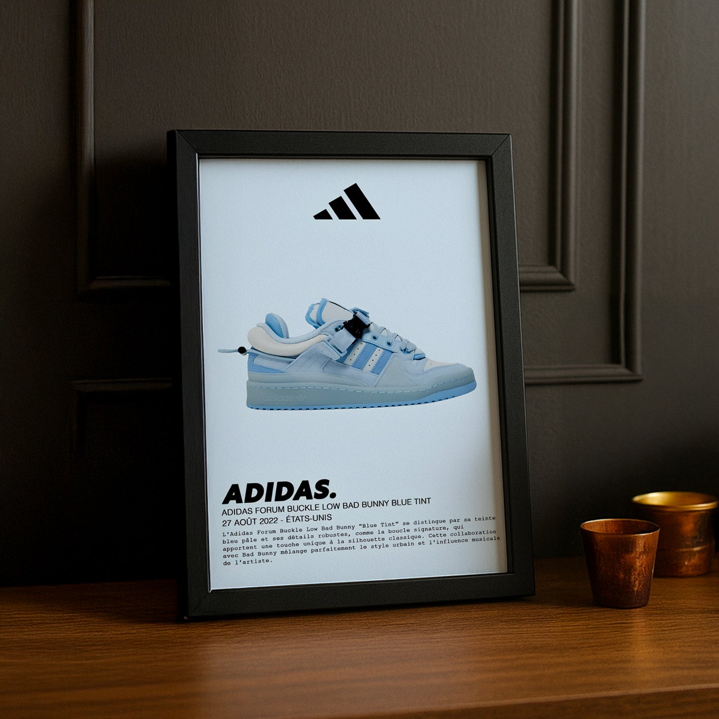 Adidas Buckle Low Bad Bunny Blau getönter Fotorahmen 