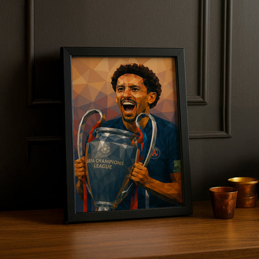 Cadre photo PSG illustration Marquinhos LDC